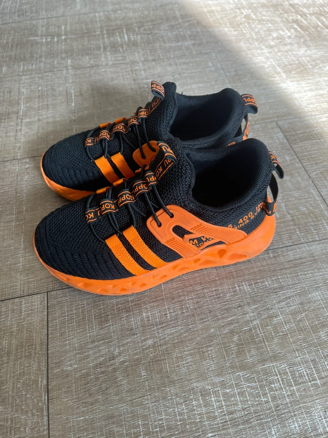 Black & Orange kids sneakers