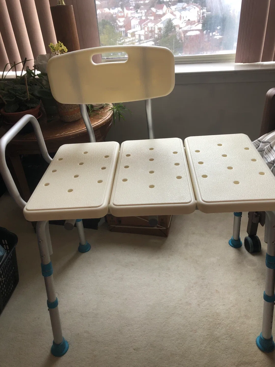 Height Adjustable Bath and Shower Chair with Backrest