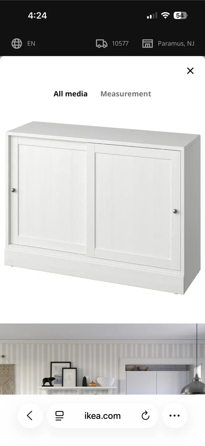 IKEA HAVSTAe Sideboard, white, 47 5/8x18 1/2x35 " image indicator(2)