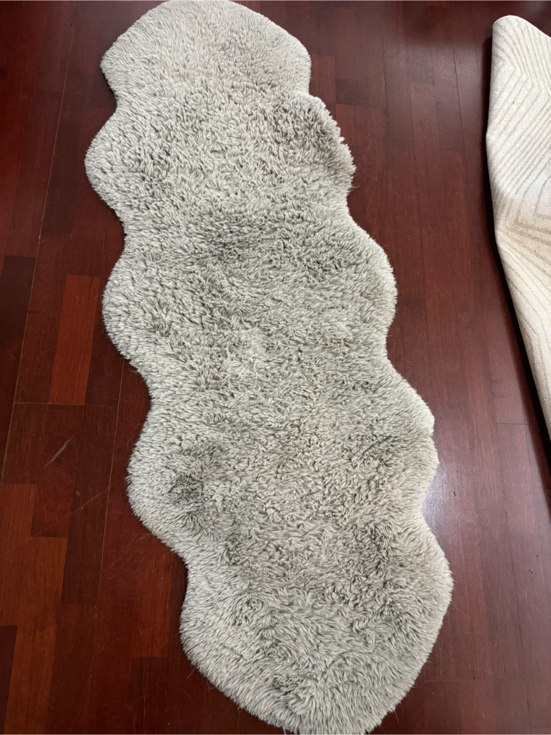 Sheepskin Style Runner Rug