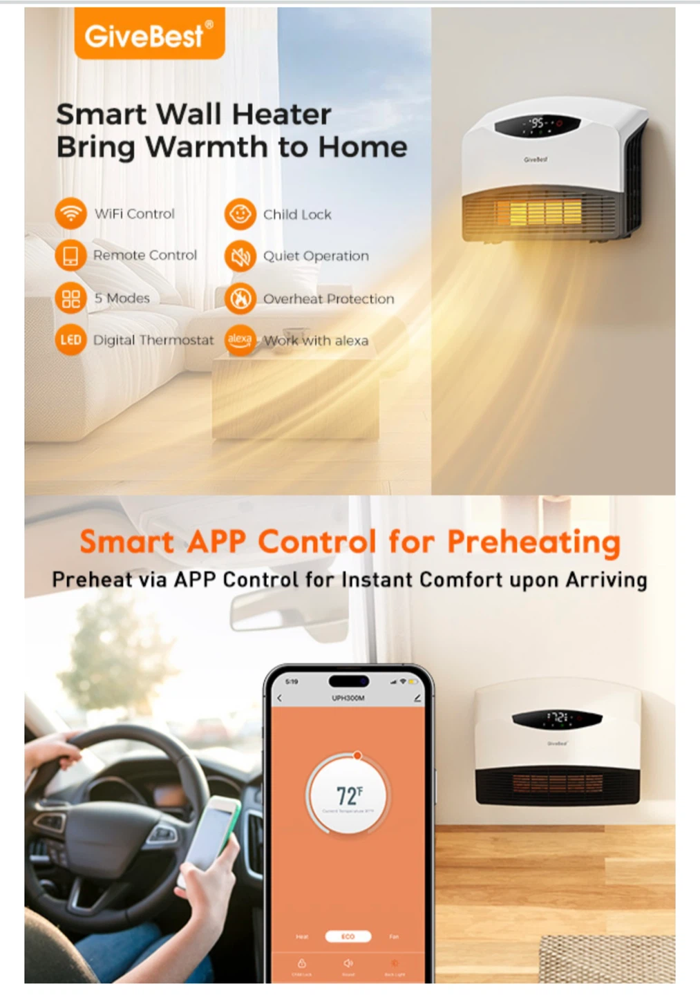 GiveBest Smart Wall Heater - New in Box! - photo 4