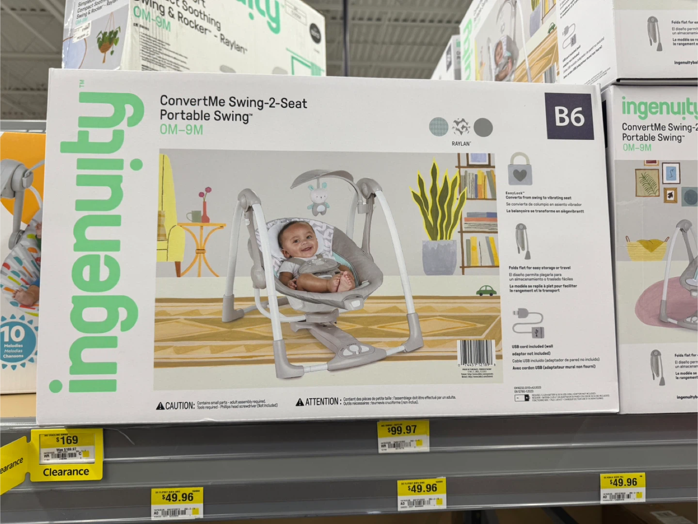 #cleanout , -2-Seat Portable Swing (0M-9M) - photo 2