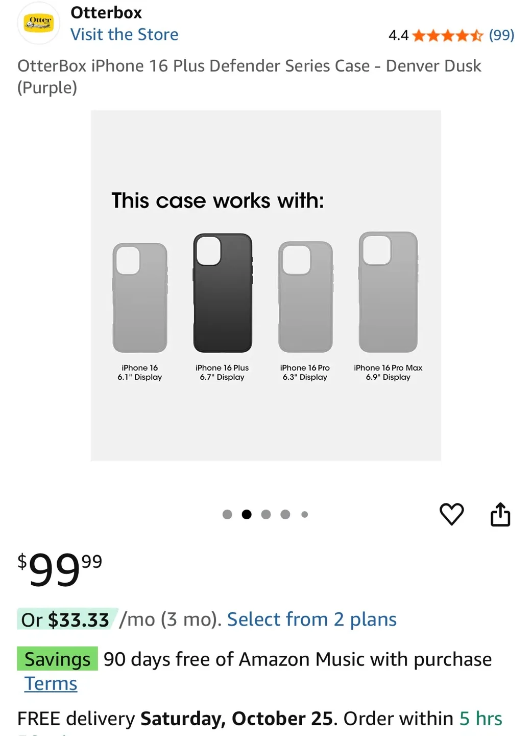 New! OtterBox iPhone 16 Plus Defender Case image indicator(5)