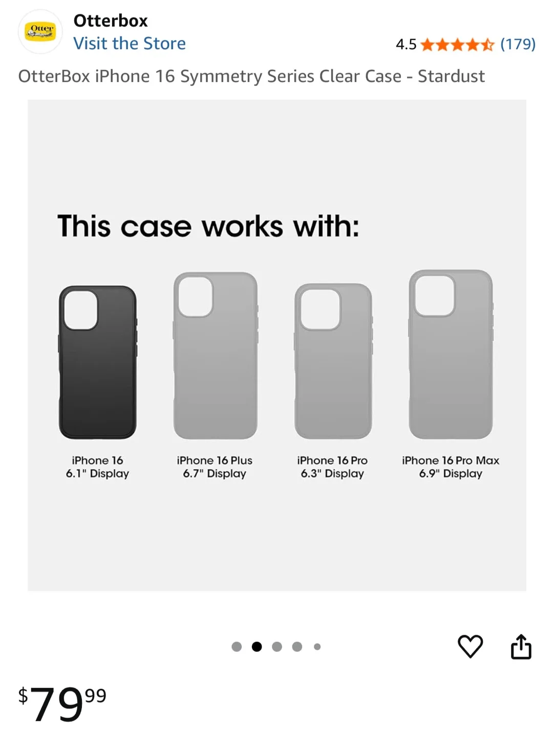 New! Otterbox iPhone 16 Symmetry Series Clear Case - New! image indicator(5)