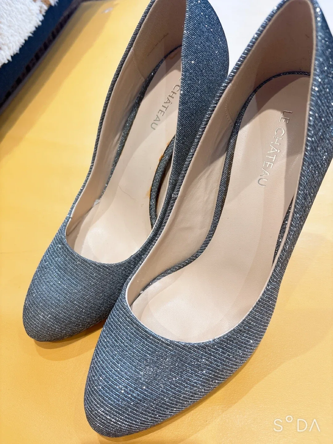 Le Chateau Pewter Heels - Size 7 image indicator(3)