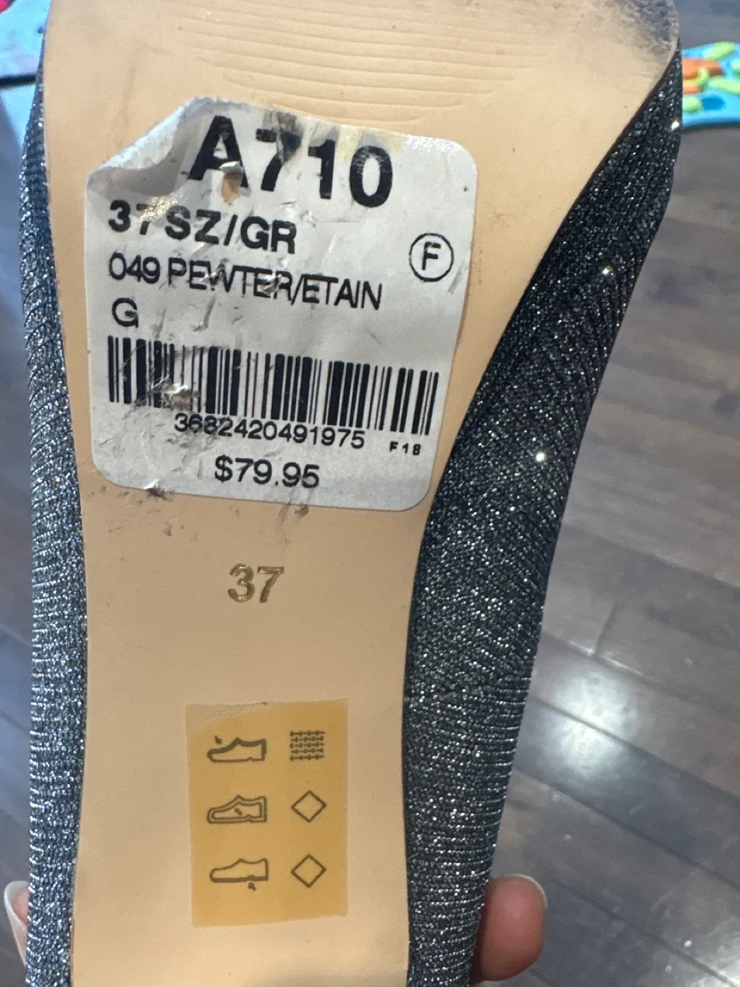 Le Chateau Pewter Heels - Size 7 image indicator(4)