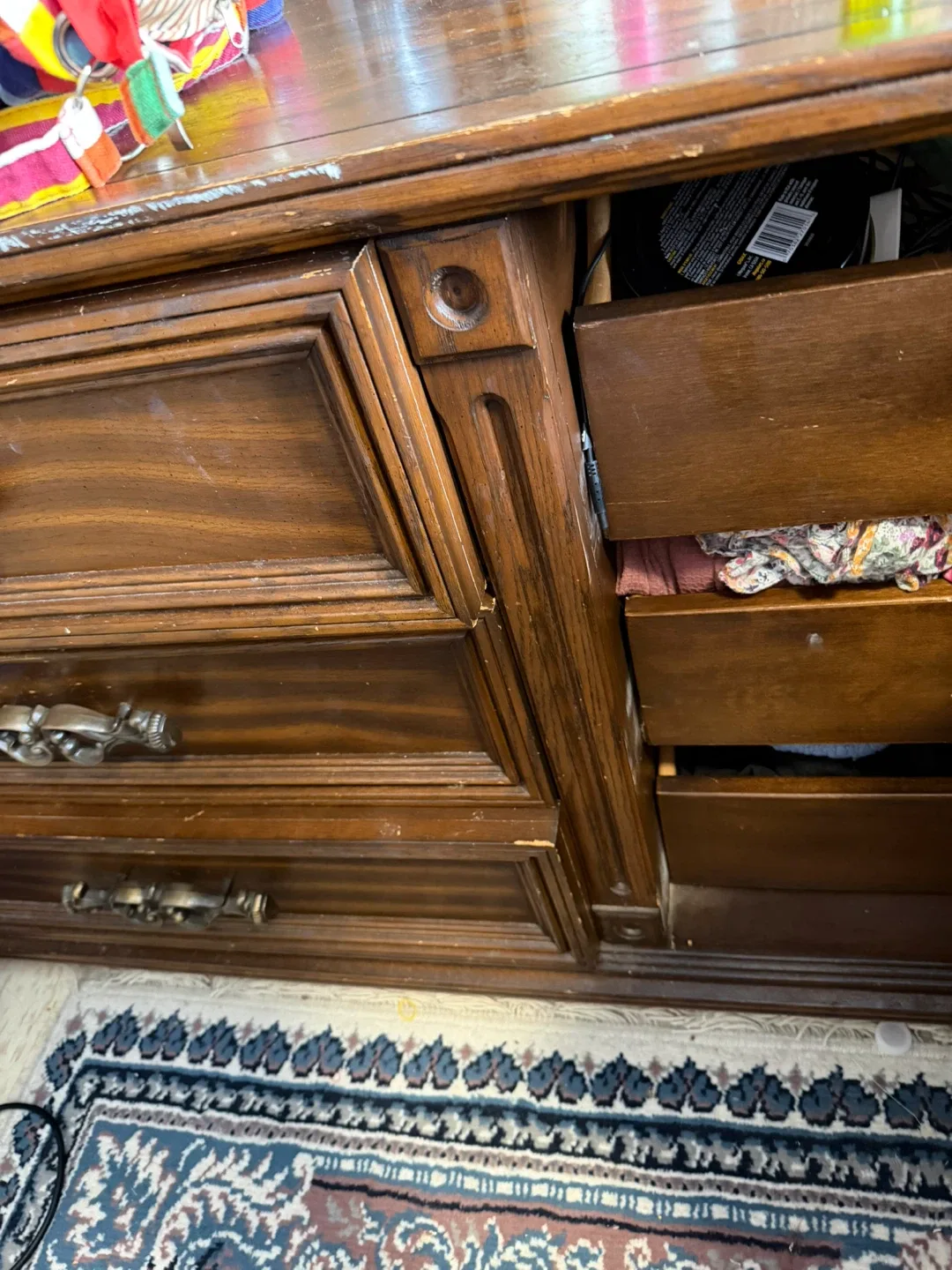 Vintage Wooden Dresser with Mirror image indicator(3)