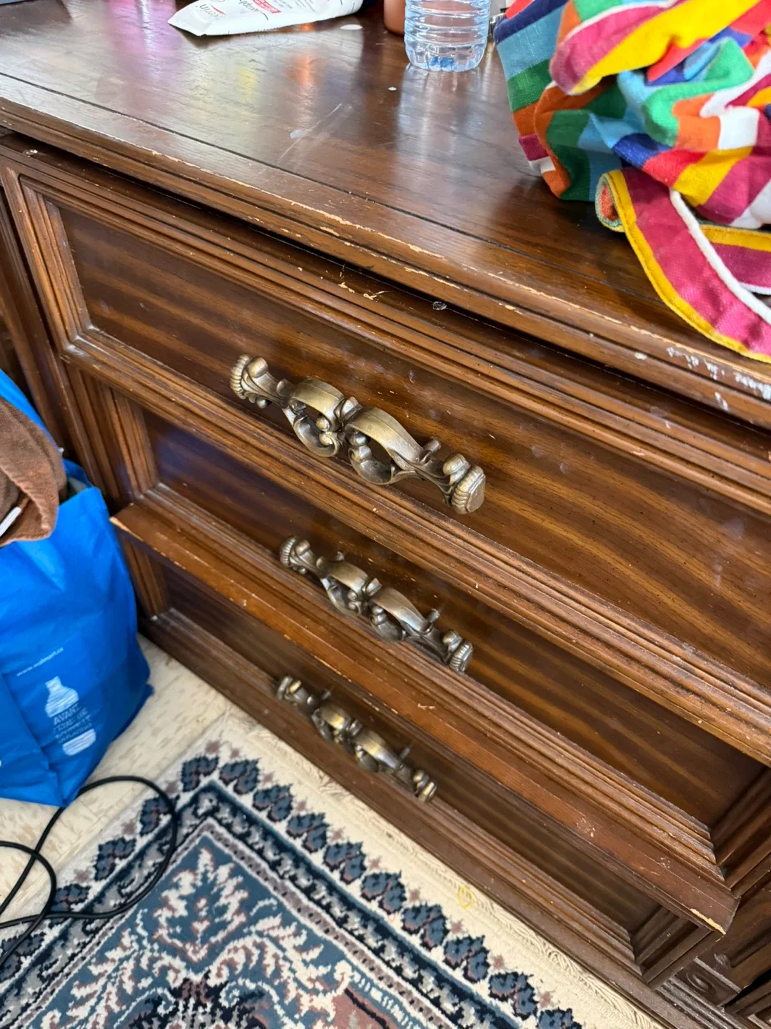 Vintage Wooden Dresser with Mirror image indicator(4)