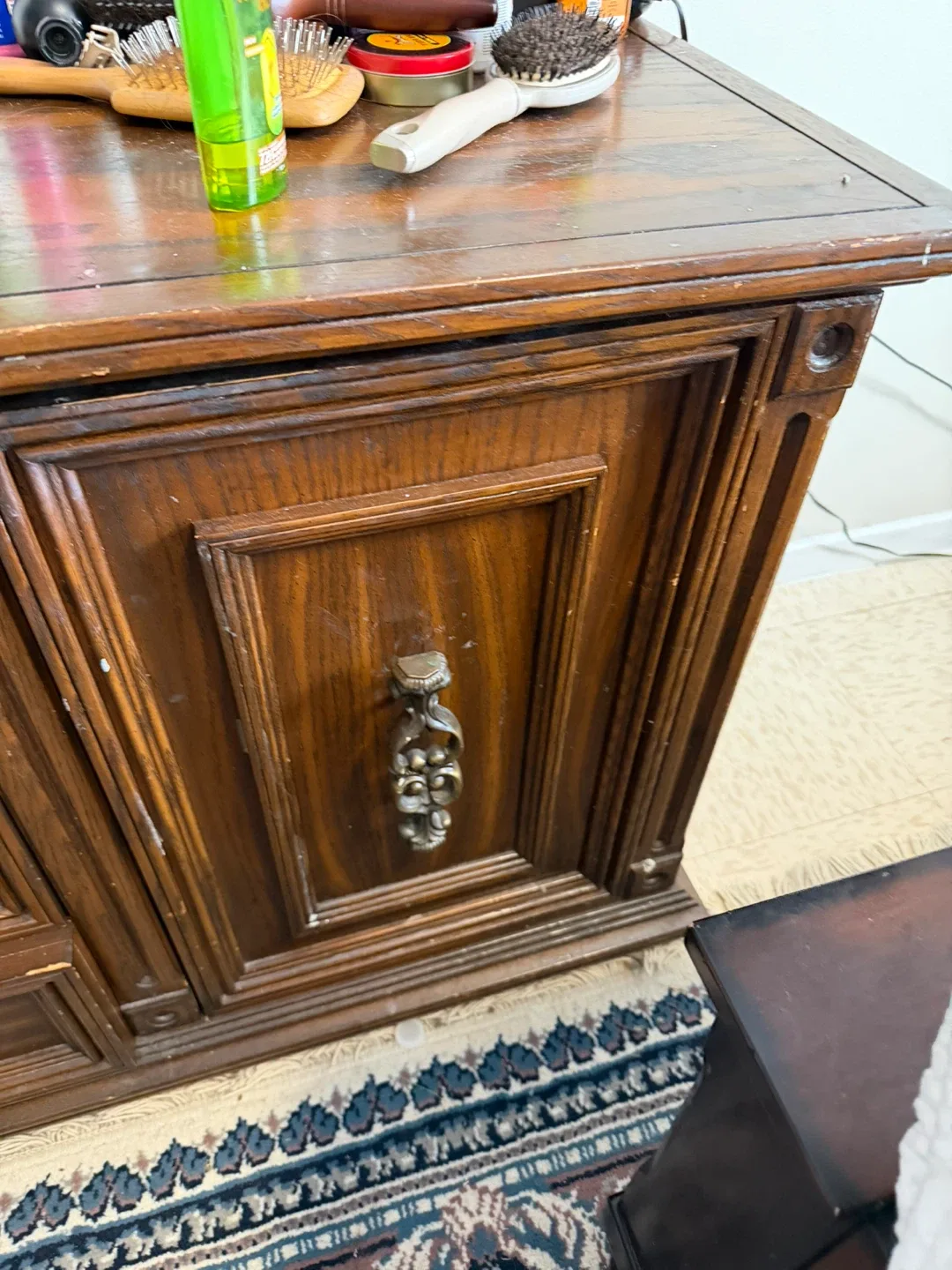Vintage Wooden Dresser with Mirror image indicator(6)