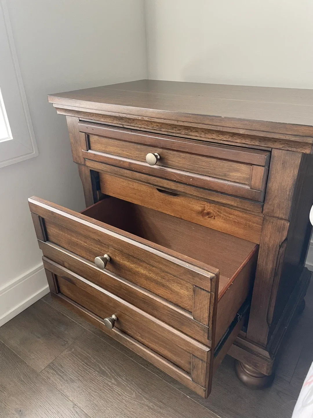 Wooden King Size Bed Frame, Nightstand and dresser image indicator(6)