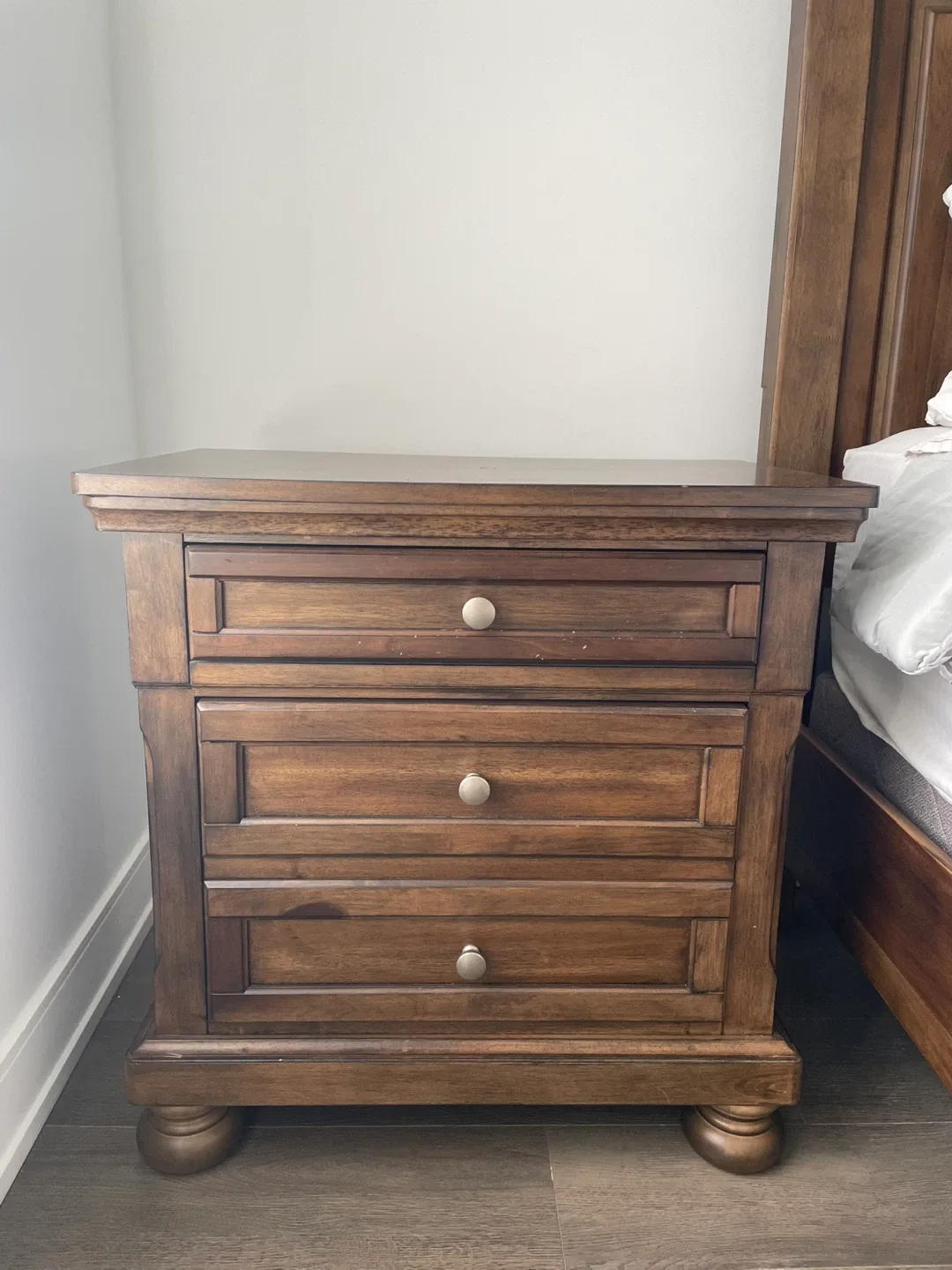 Wooden King Size Bed Frame, Nightstand and dresser image indicator(5)