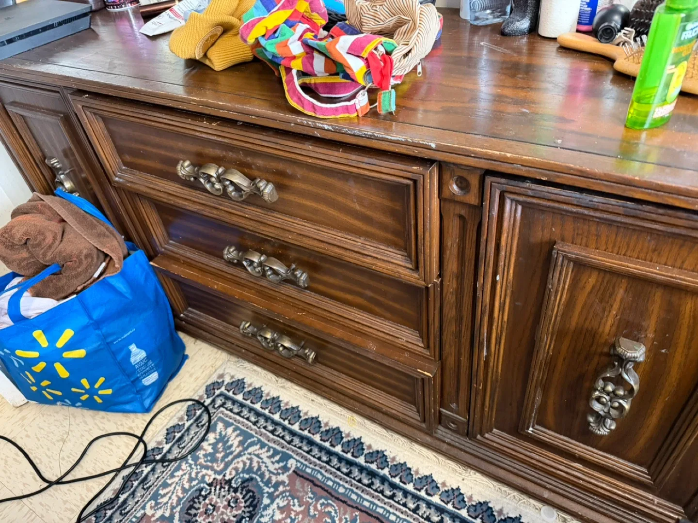 Vintage Wooden Dresser with Mirror image indicator(8)