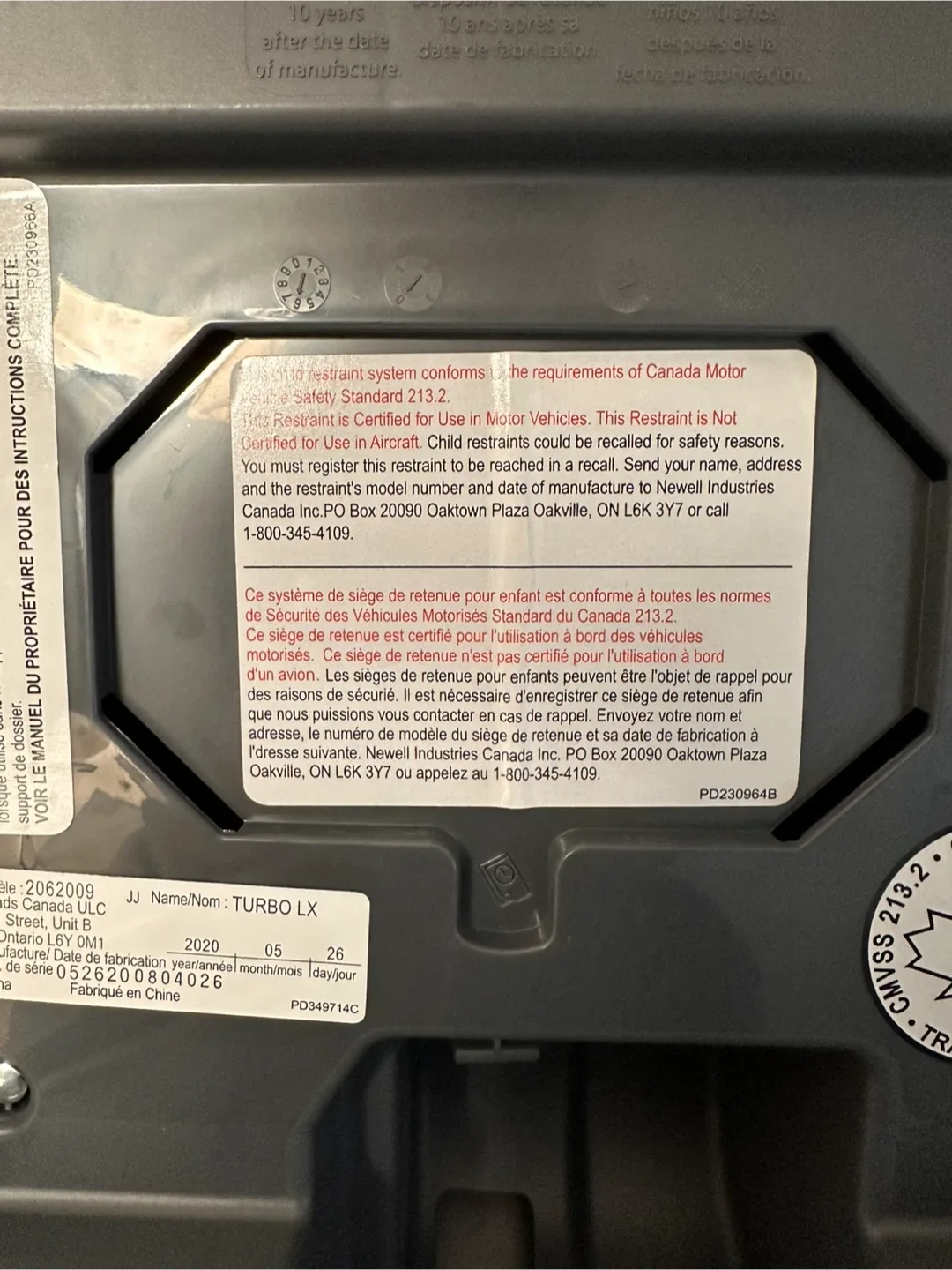 Graco Turbo LX Child Car Seat image indicator(5)