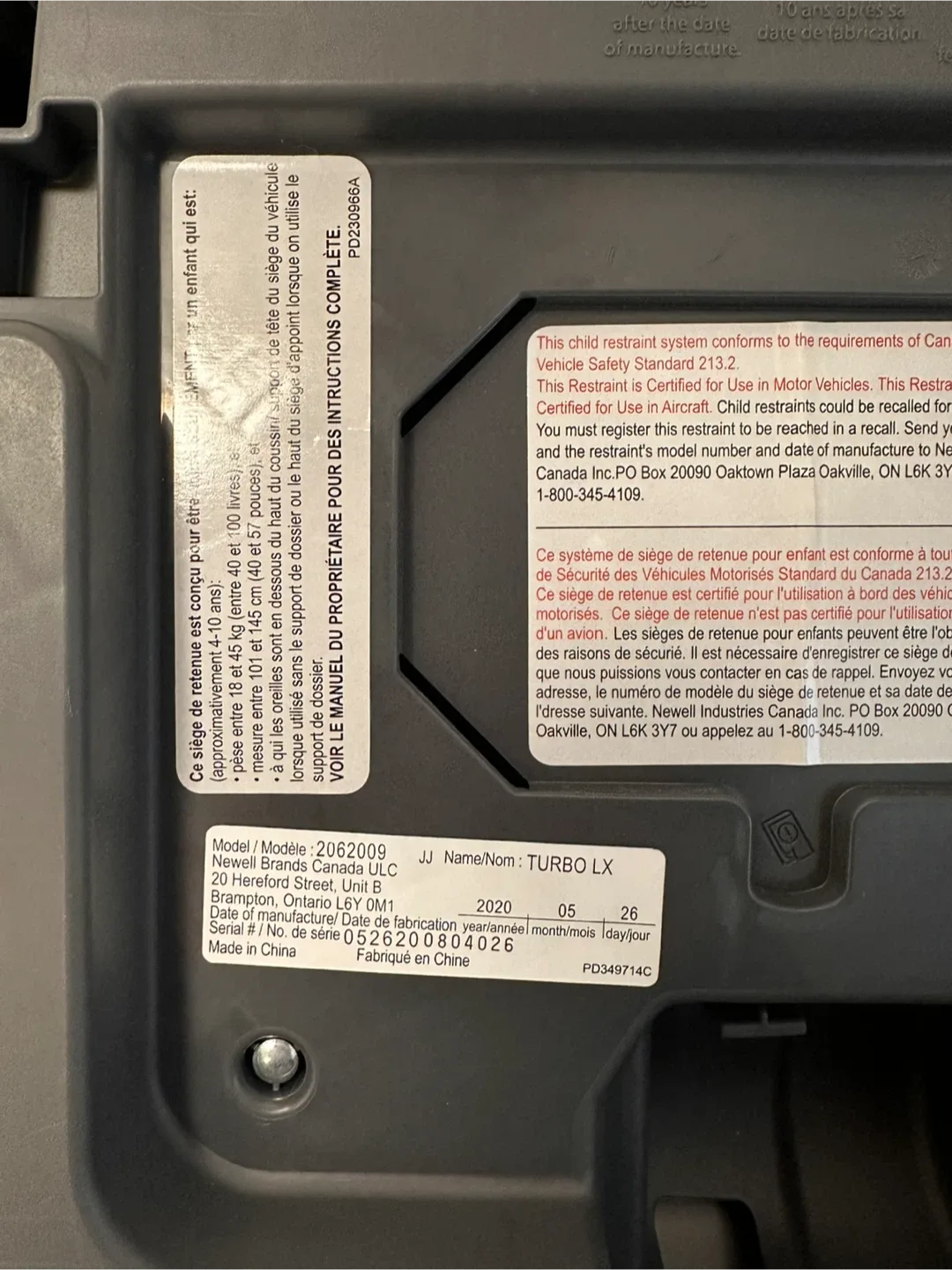 Graco Turbo LX Child Car Seat image indicator(6)