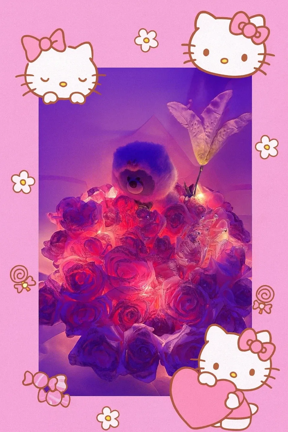 Pink Rose Teddy Bouquet – Handmade Gift, Burlington Only image indicator(2)