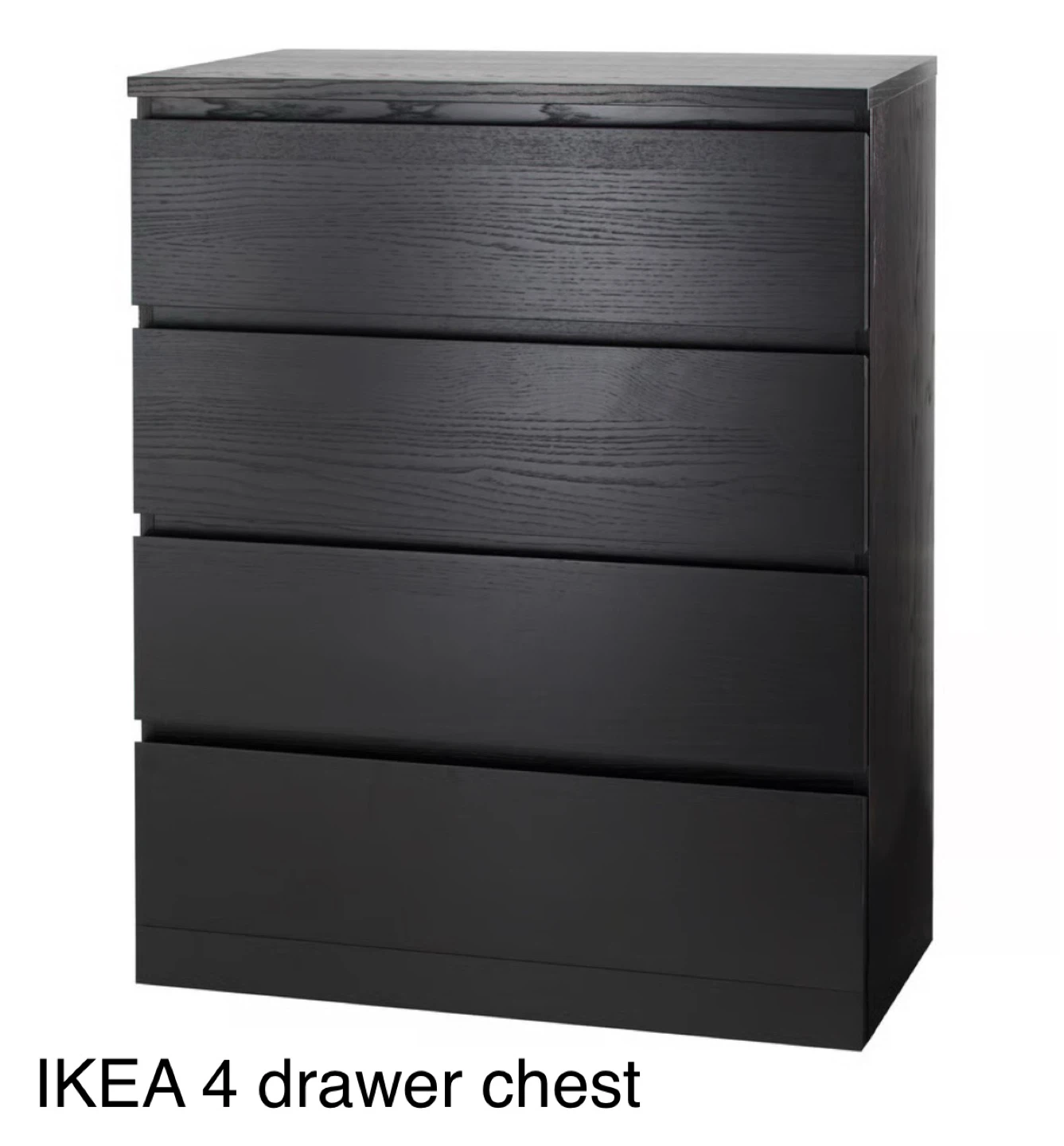 IKEA Malm 4 drawer chest - Brown/Black