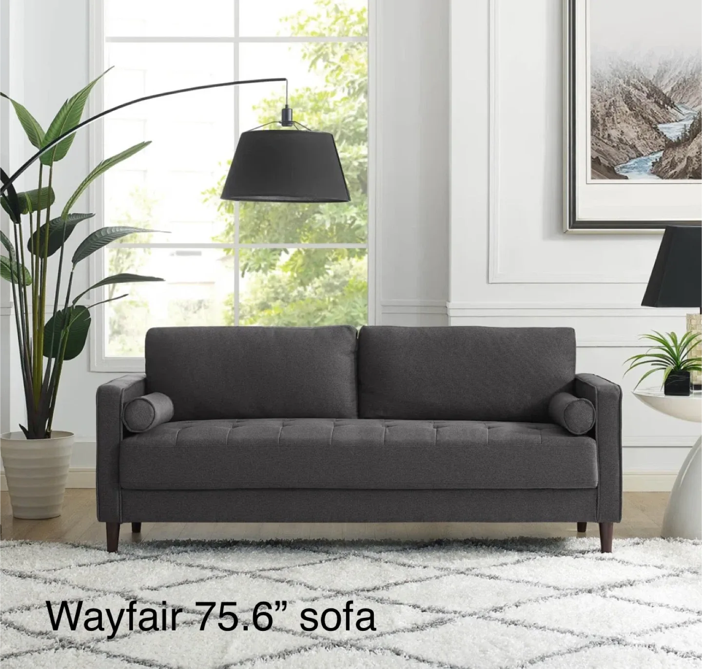 Wayfair 75.6 inch sofa - Grey