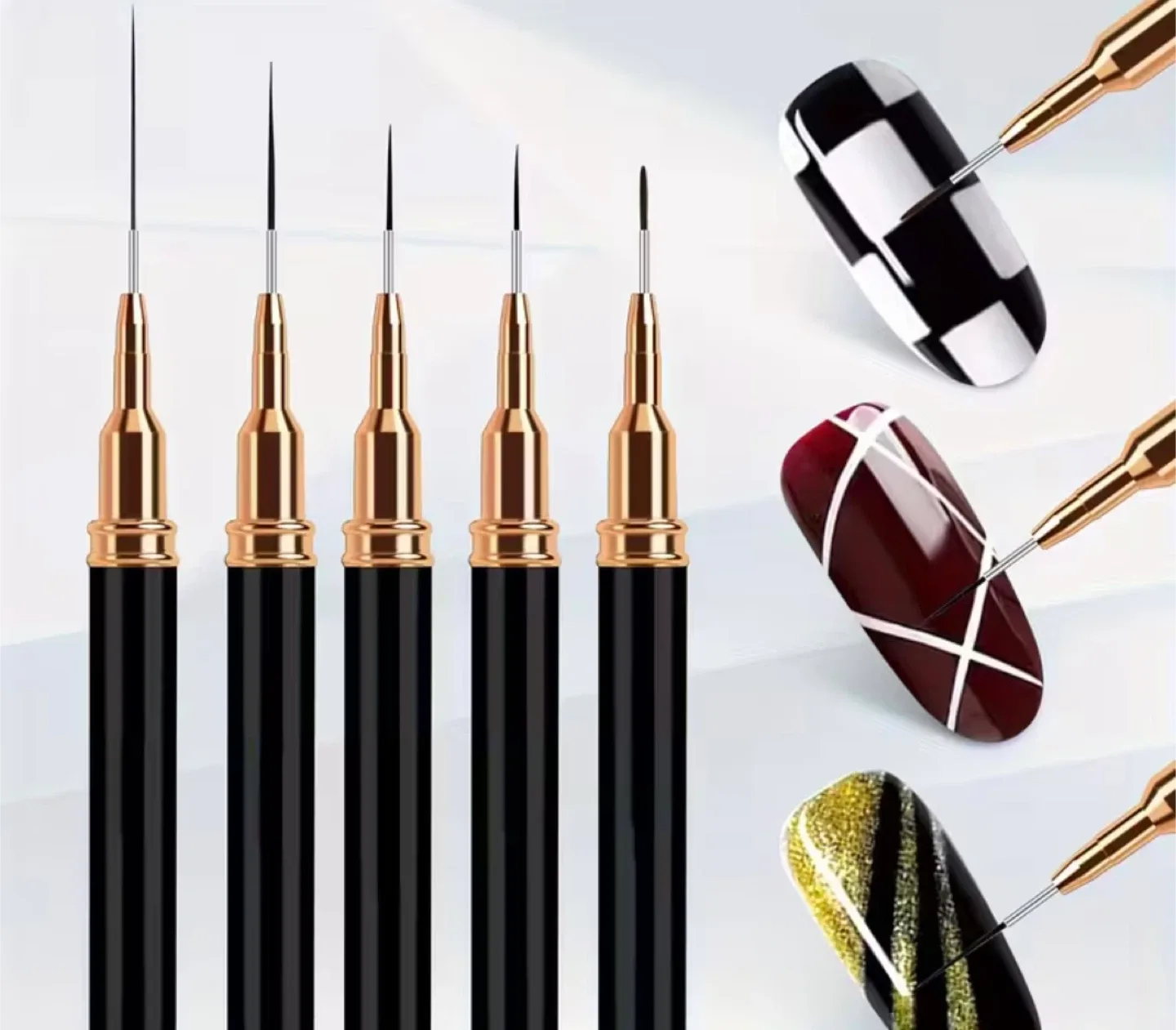 Five Nail Art Liner Brush Set - New