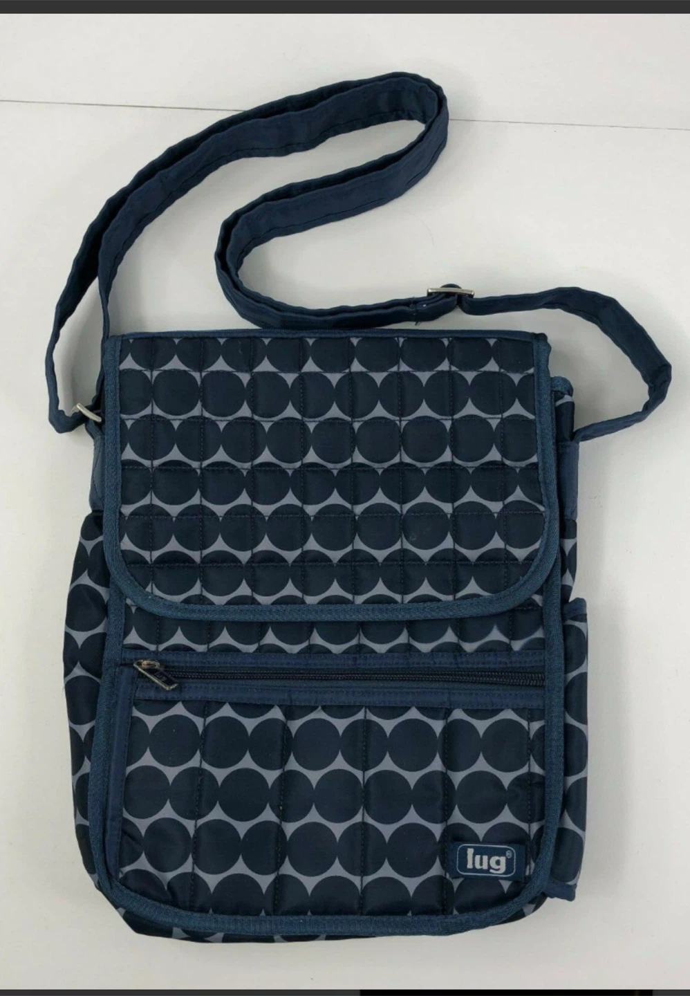 Lug Navy Dot Quilted Crossbody Messenger Bag - photo 2