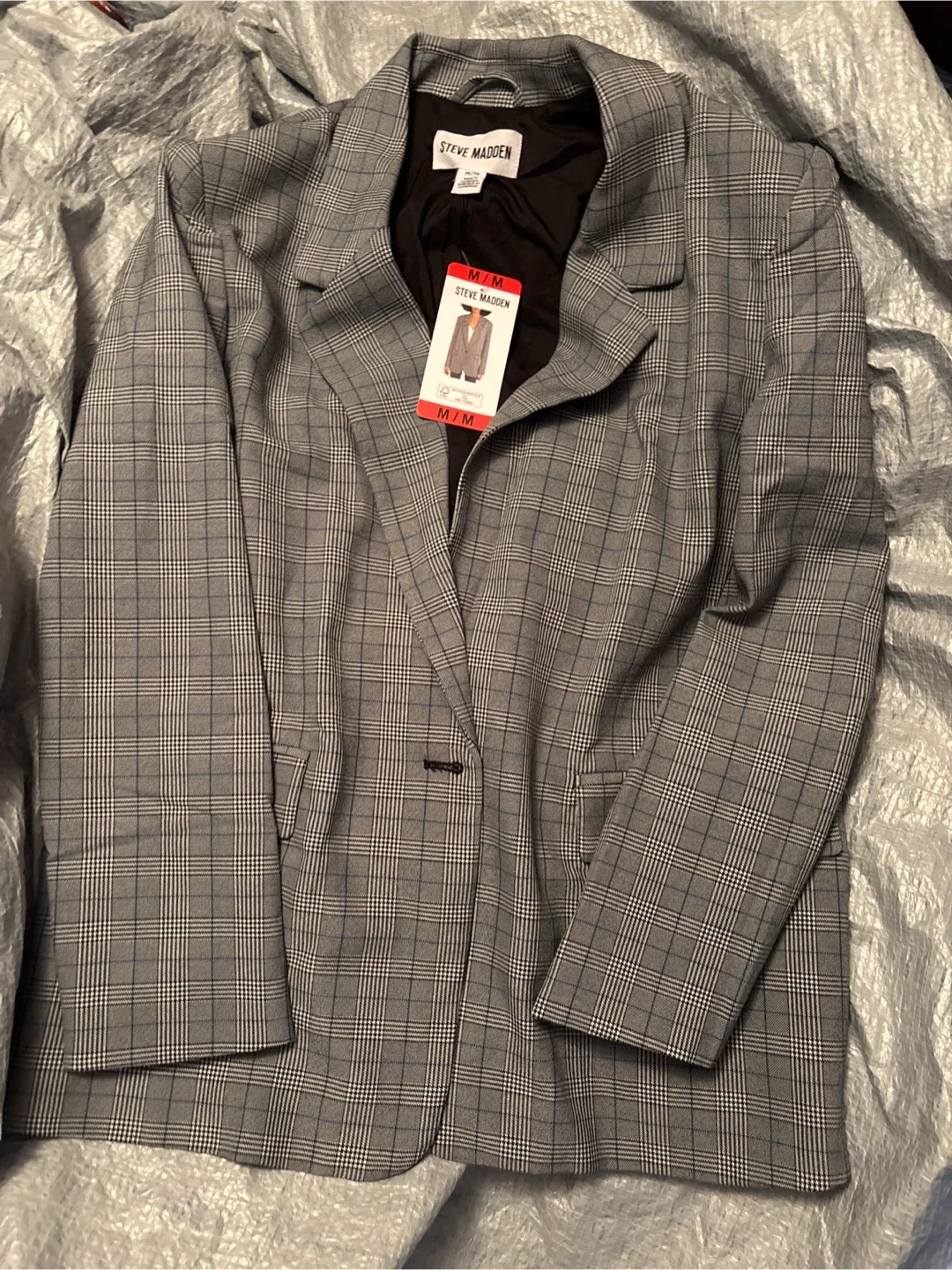 Ladies Steve Madden Plaid Blazer - Size M