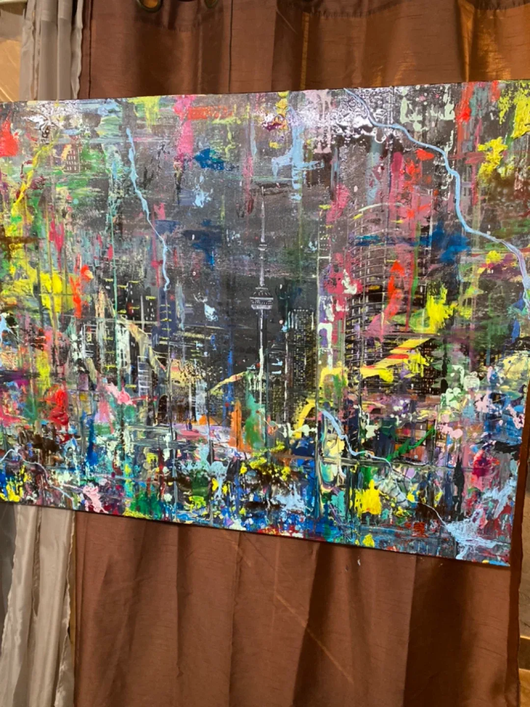Abstract Cityscape Painting