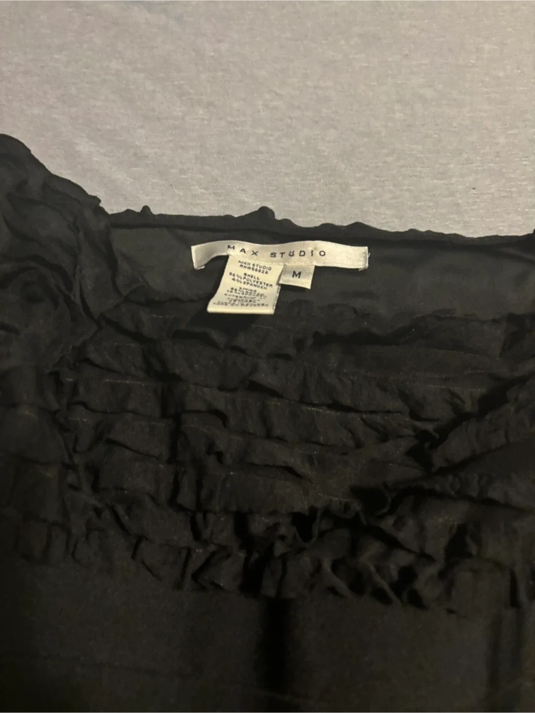 Max Studio Black Ruffled Dress - Size M image indicator(2)