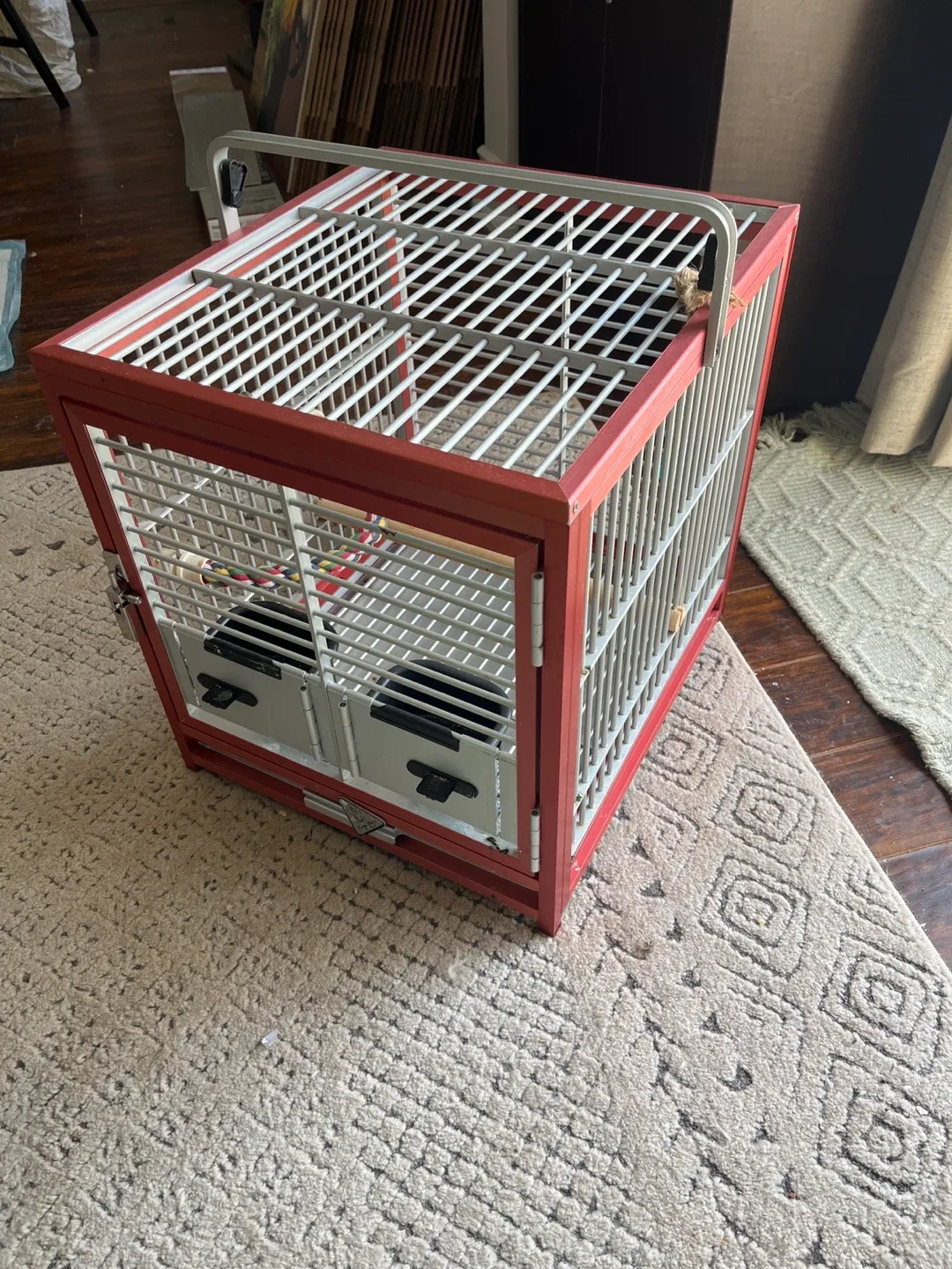 Kings Cage: Aluminum travel/Bird Condo  Cage with Accessories