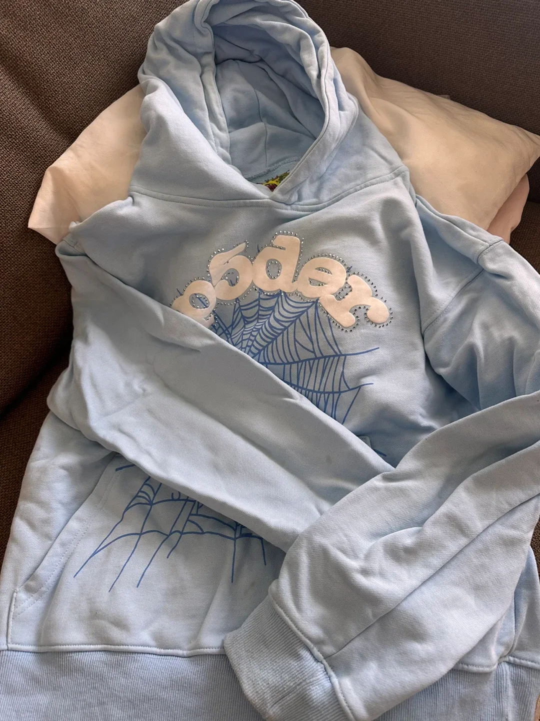 Sp5der Hoodie Blue Size M image indicator(3)