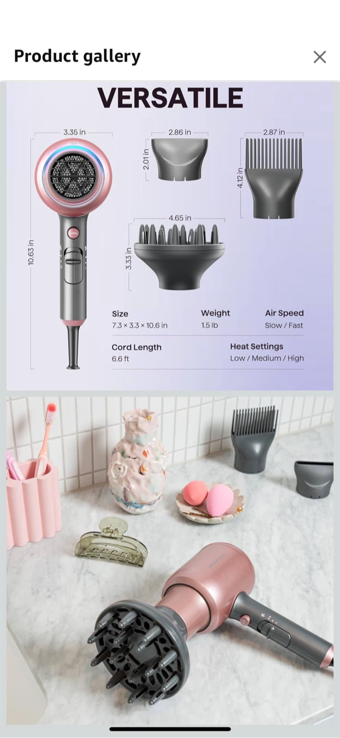 Wavytalk Ionic Hair Dryer - Rose Pink - photo 2