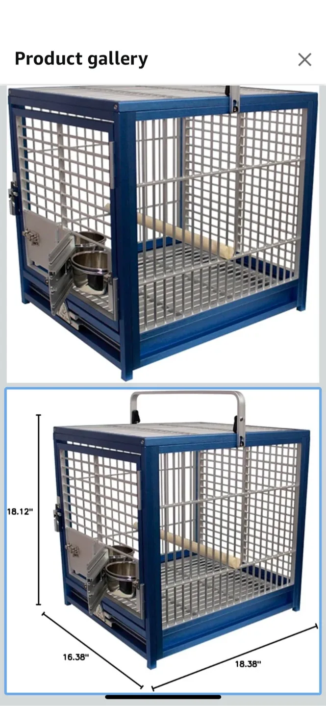 Kings Cage: Aluminum travel/Bird Condo  Cage with Accessories image indicator(4)