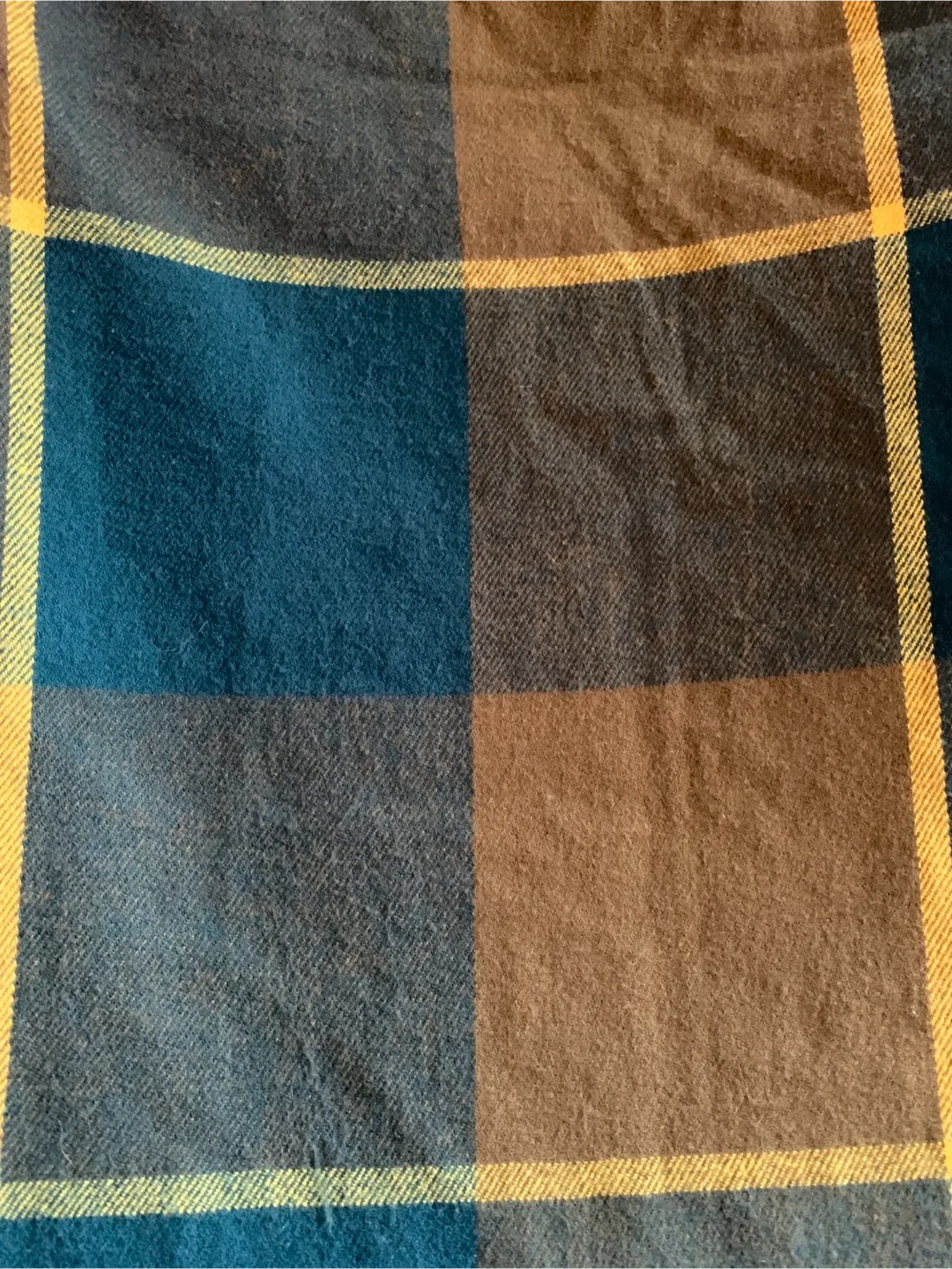 Indigo Green Plaid Scarf    #Cleanout image indicator(7)