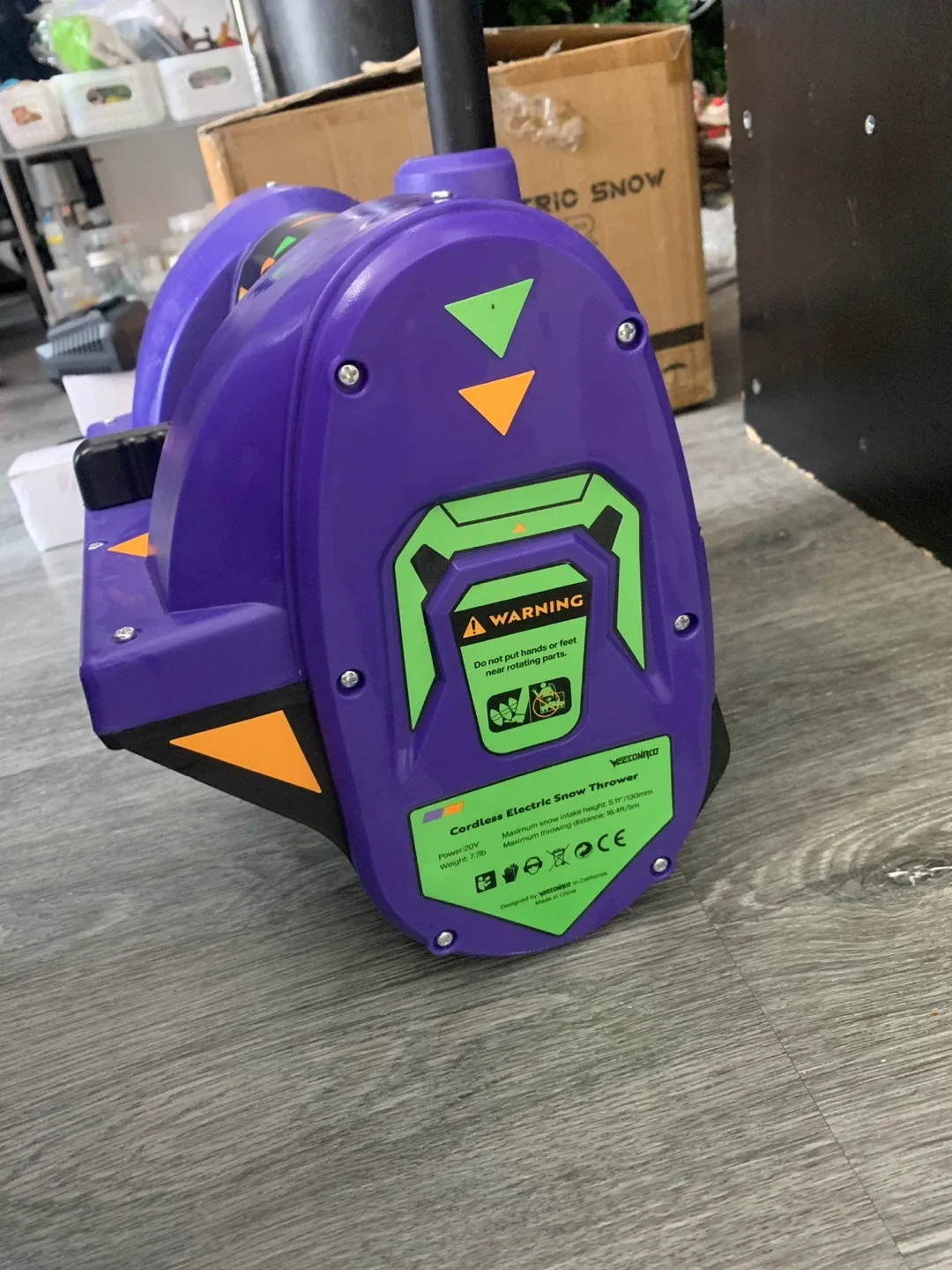 VEECONACO Cordless Electric Snow Thrower image indicator(4)