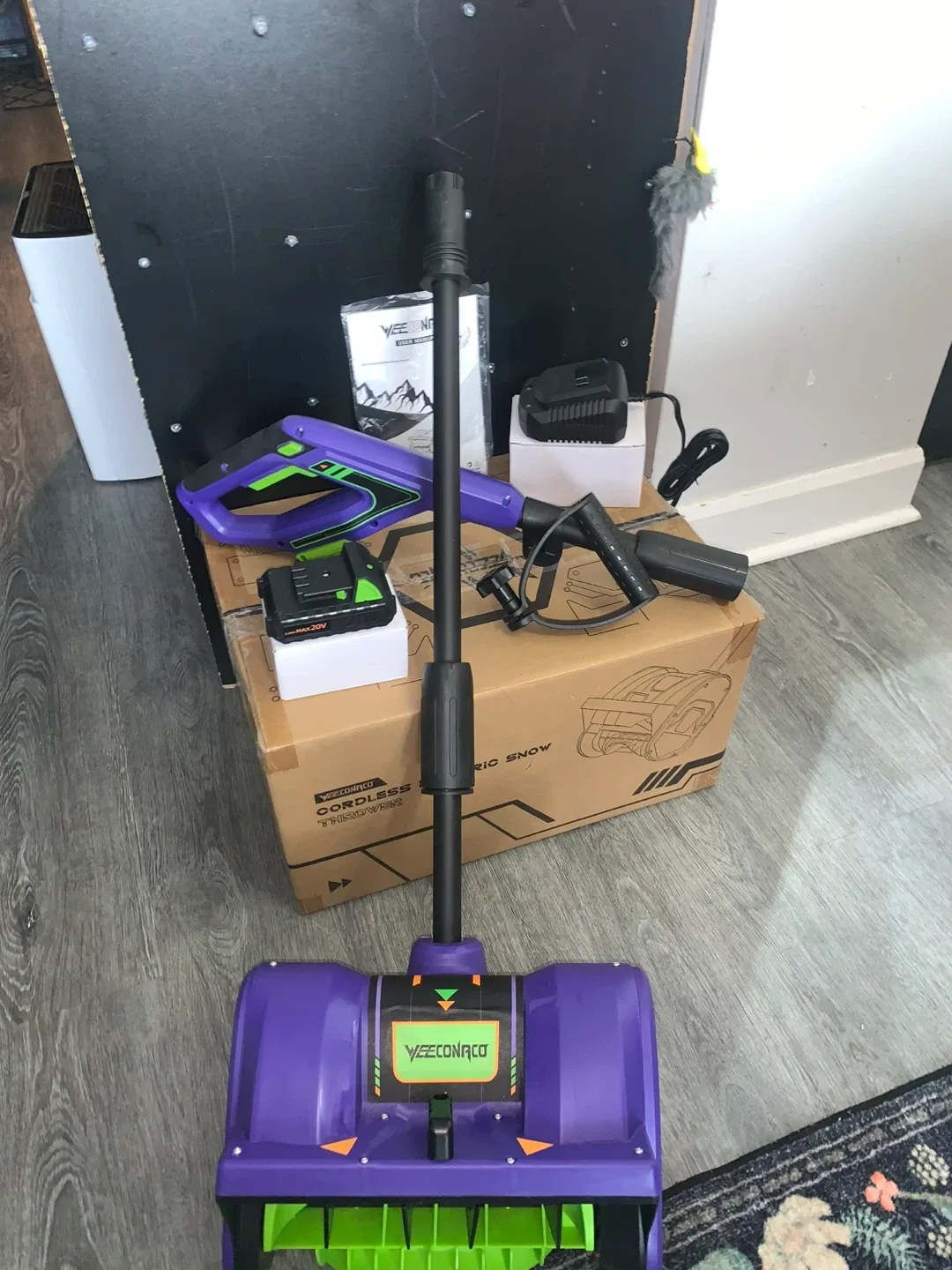 VEECONACO Cordless Electric Snow Thrower