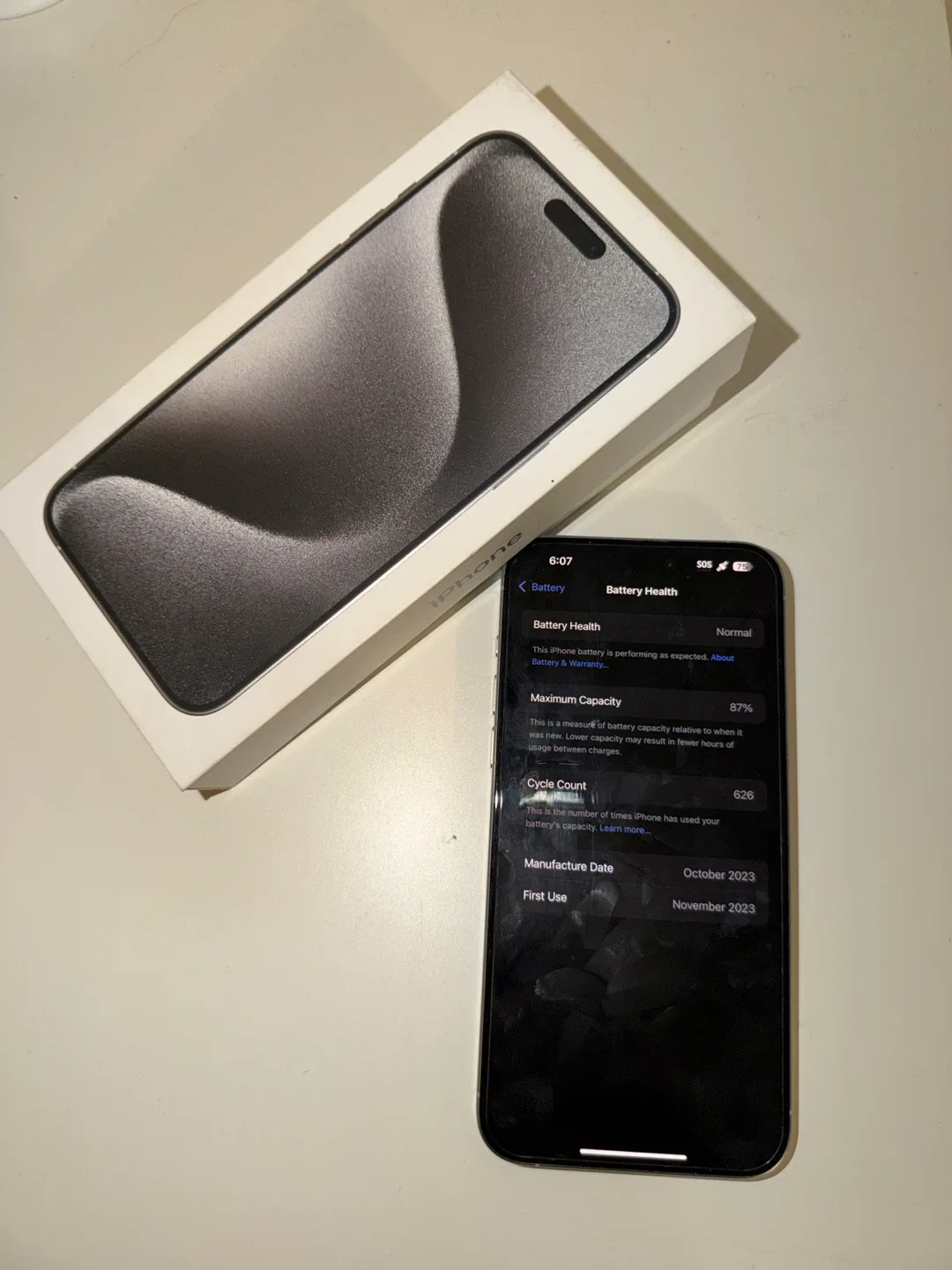 iPhone 15 Pro Max in silver! (256GB) | Battery 87% | Unlocked