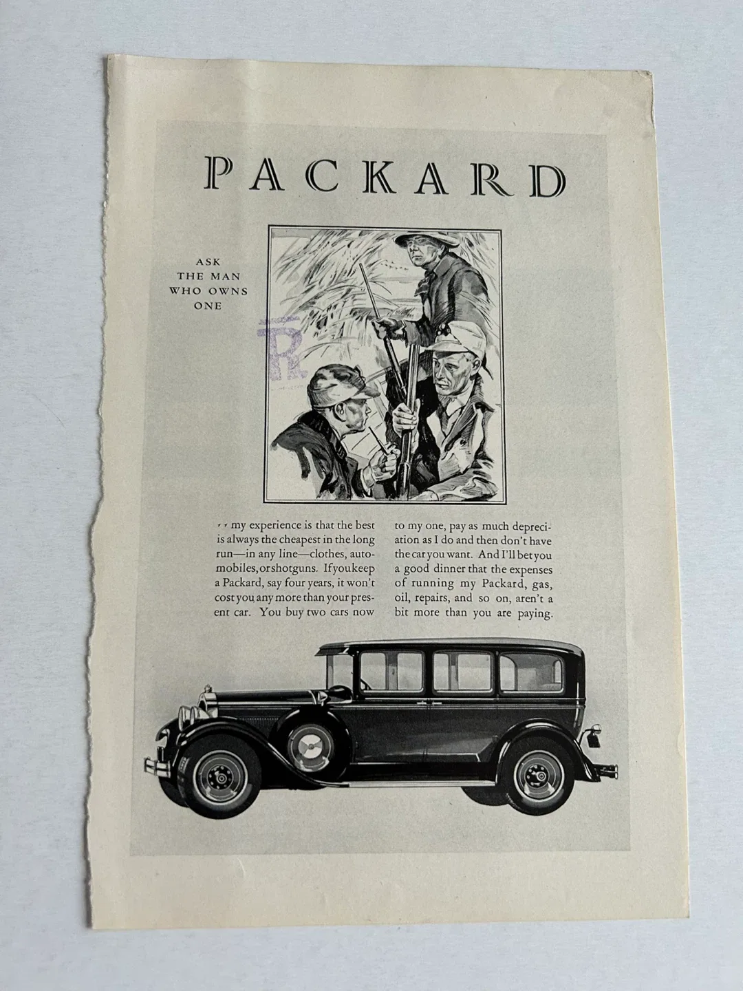 1929 Packard 633 Limousine vintage ad art deco car automobile