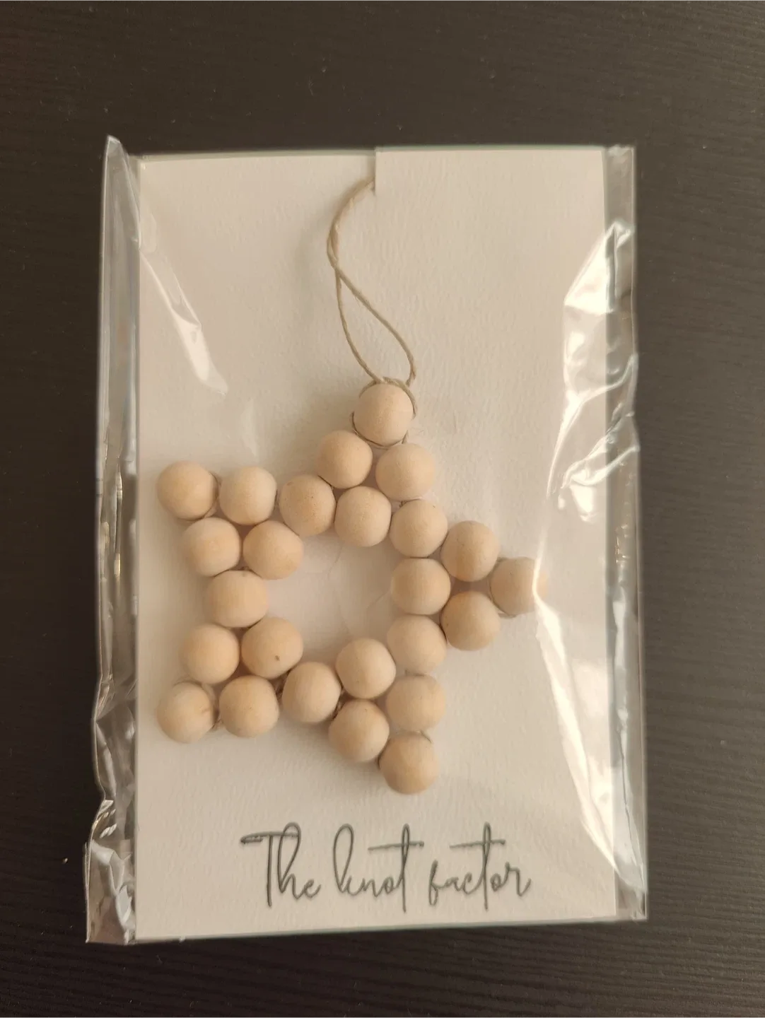 Wooden Bead Star Ornament