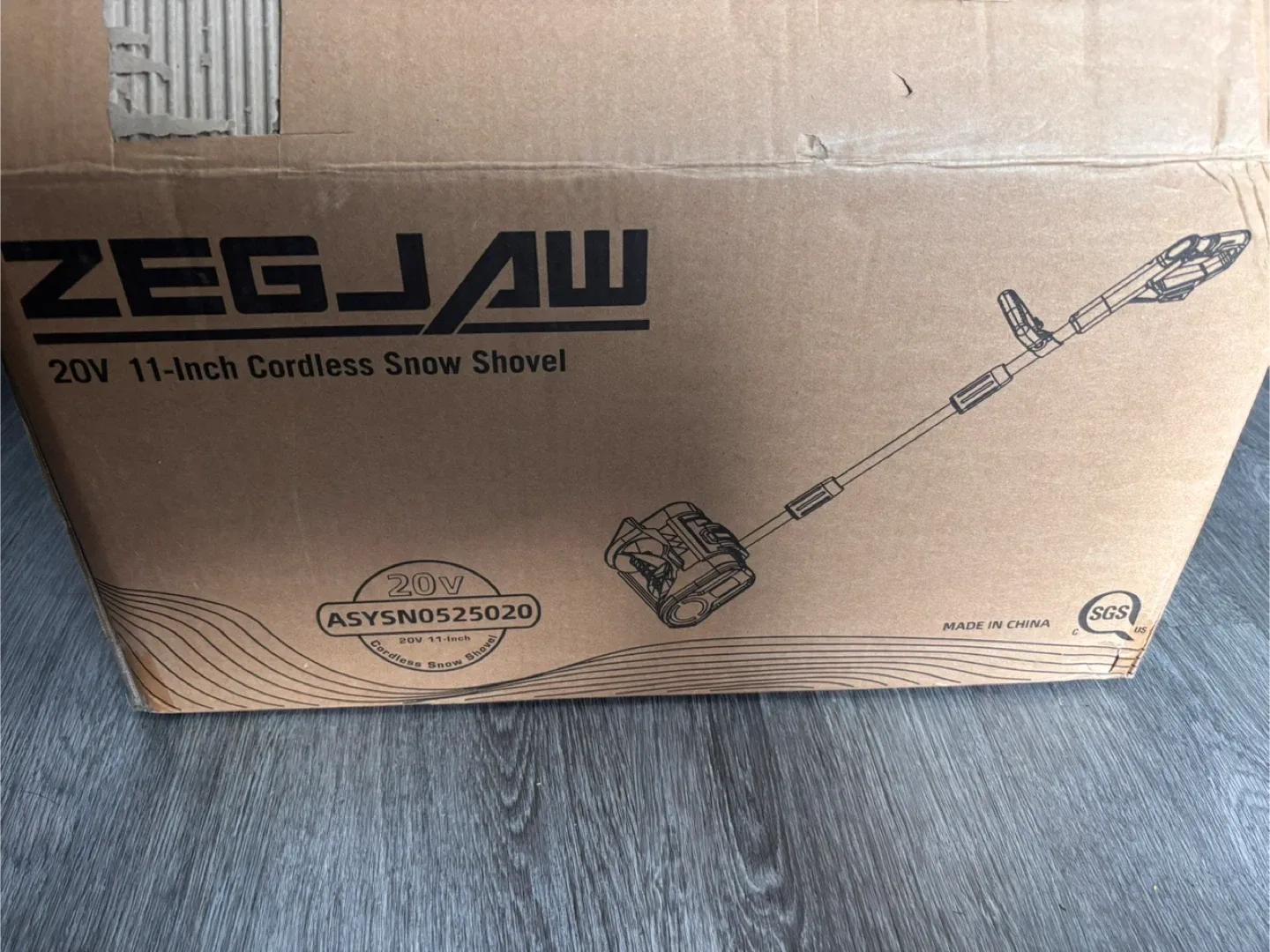 ZegJaz 20V 11-inch Cordless Snow Shovel - Like New! image indicator(2)