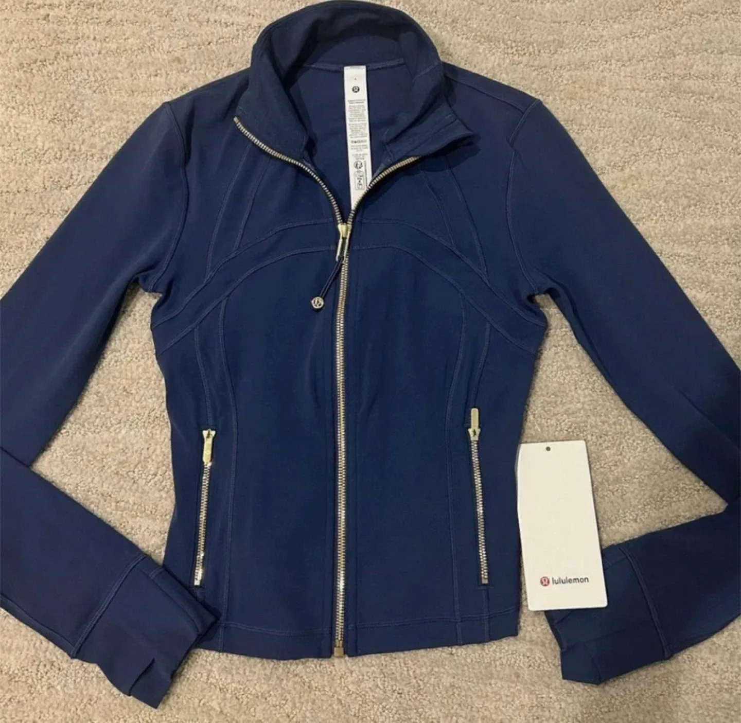 Lululemon Define Jacket Navy Blue & Gold - All Sizes - NWT