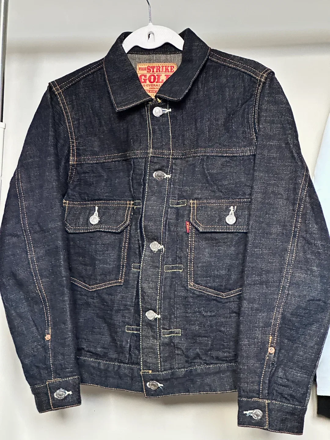 New!!! The Strike Gold 15oz Denim Jacket Size 36 image indicator(5)