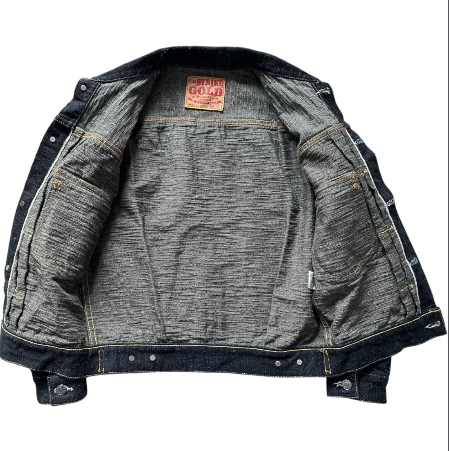 New!!! The Strike Gold 15oz Denim Jacket Size 36 image indicator(3)