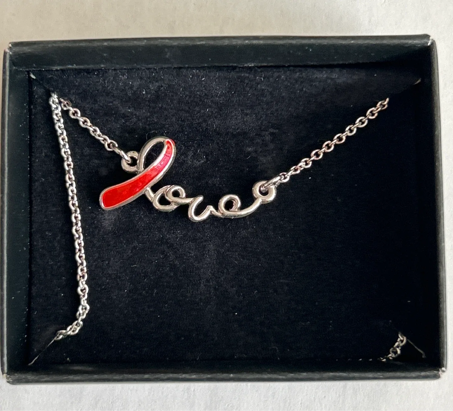 #Cleanout Avon Breast Cancer Crusade 'Love' Necklace