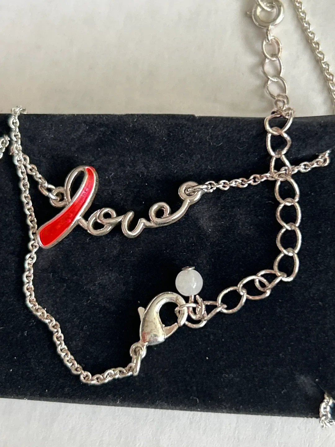 #Cleanout Avon Breast Cancer Crusade 'Love' Necklace image indicator(2)