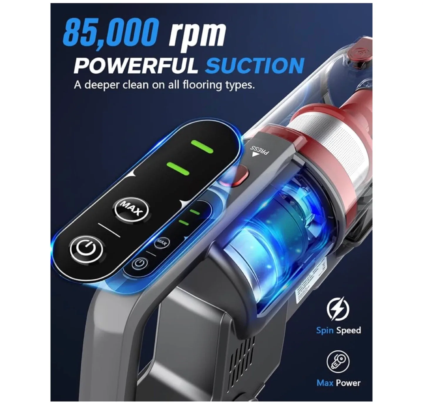 Cordless Vacuum Cleaner K-21B image indicator(2)