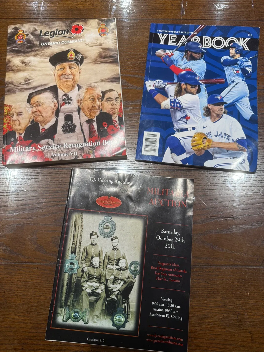 Military Service Recognition Books & Blue Jays Yearbook