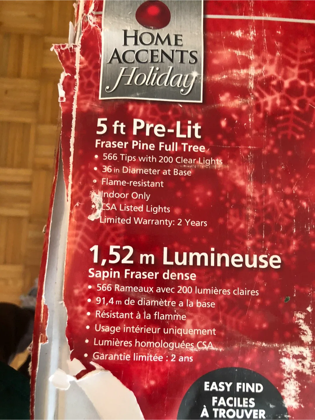 Home Accents Holiday 5ft Pre-Lit Fraser Pine Tree image indicator(4)