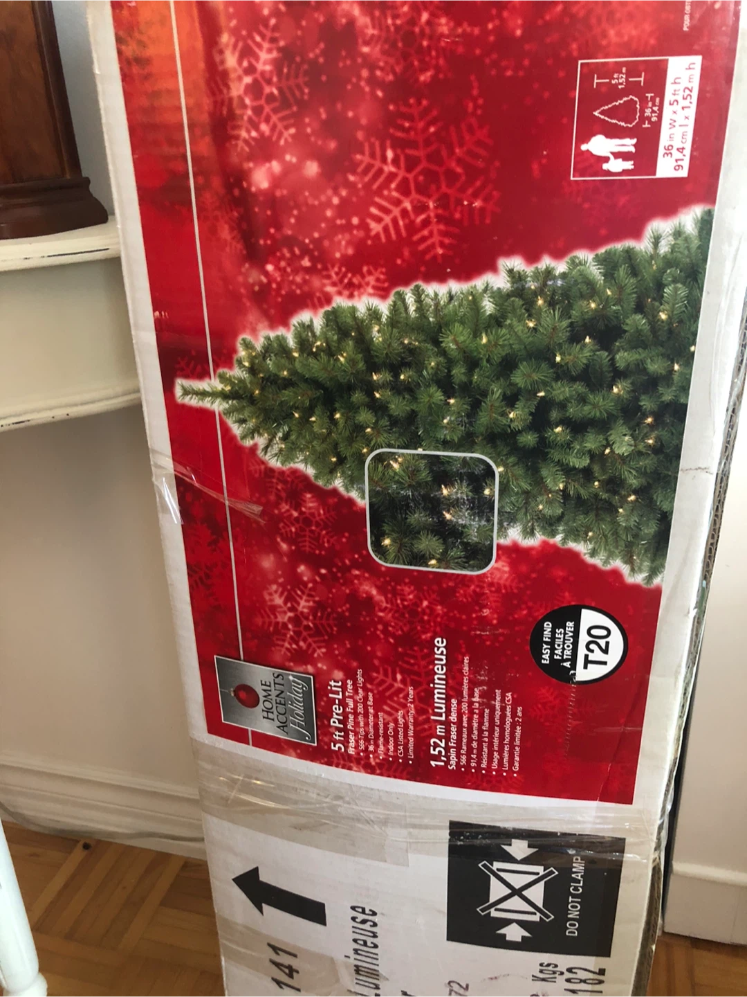 Home Accents Holiday 5ft Pre-Lit Fraser Pine Tree