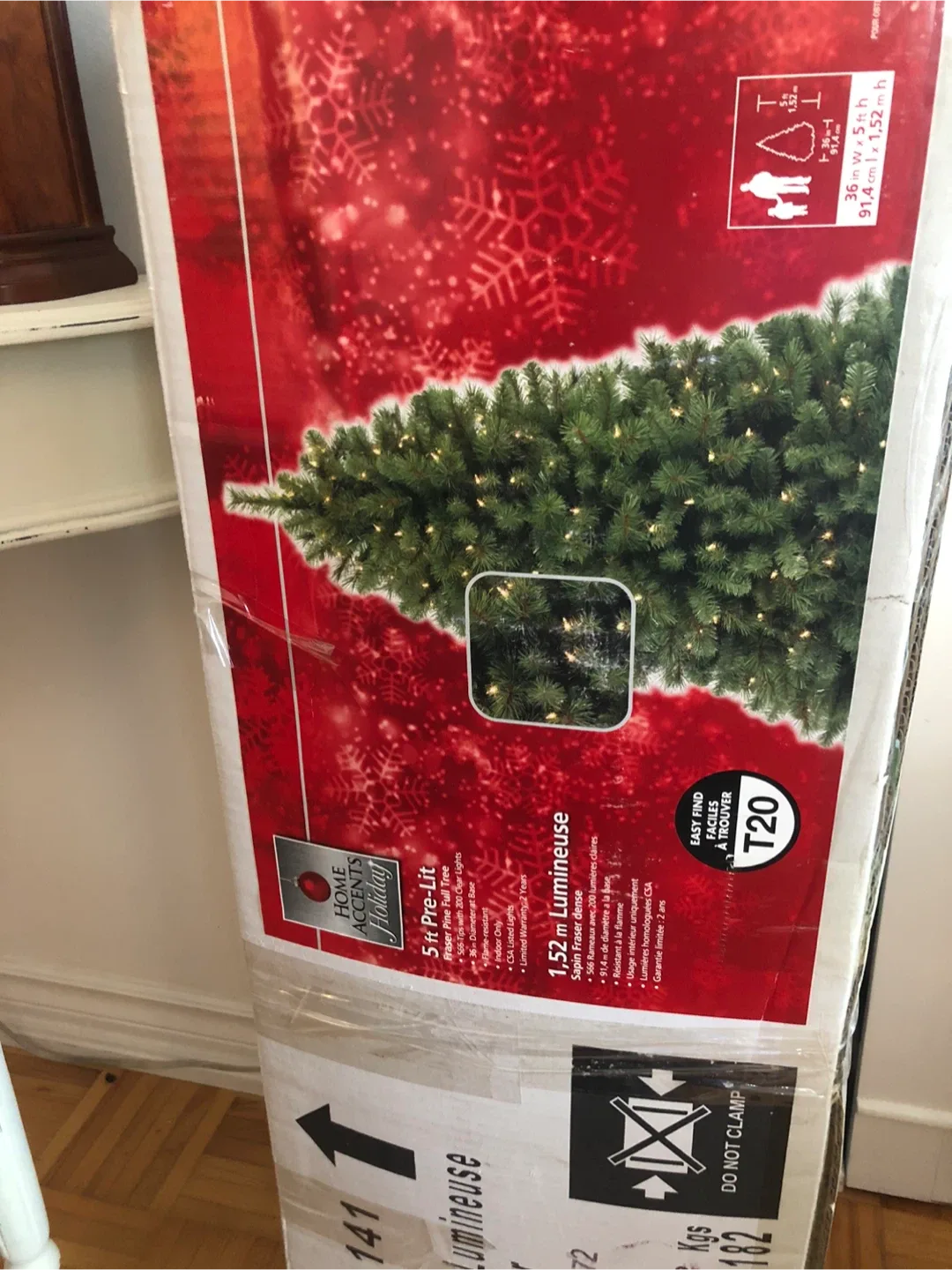 Home Accents Holiday 5ft Pre-Lit Fraser Pine Tree