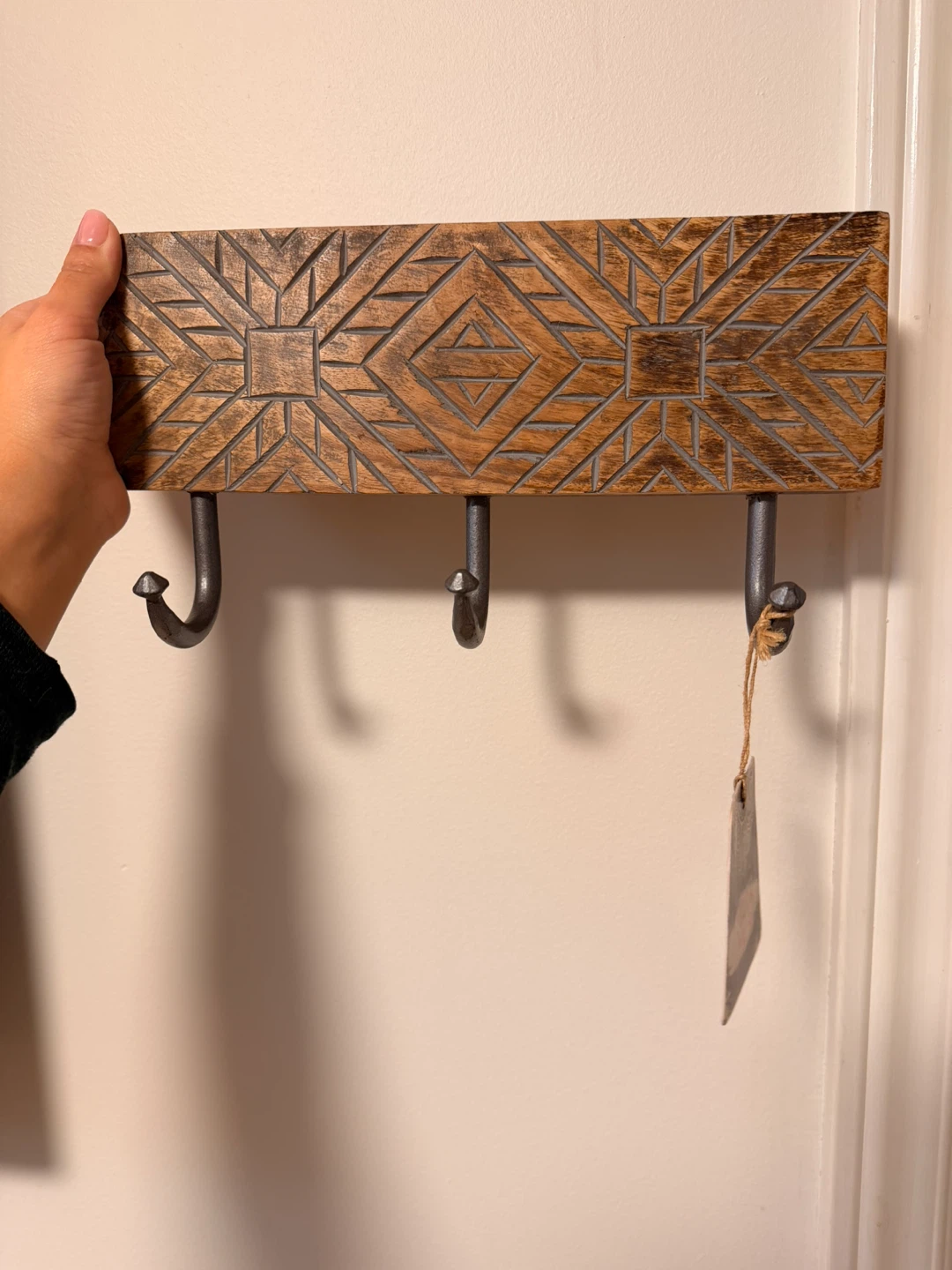 Homesense Wooden Wall Hook Rack - photo 2