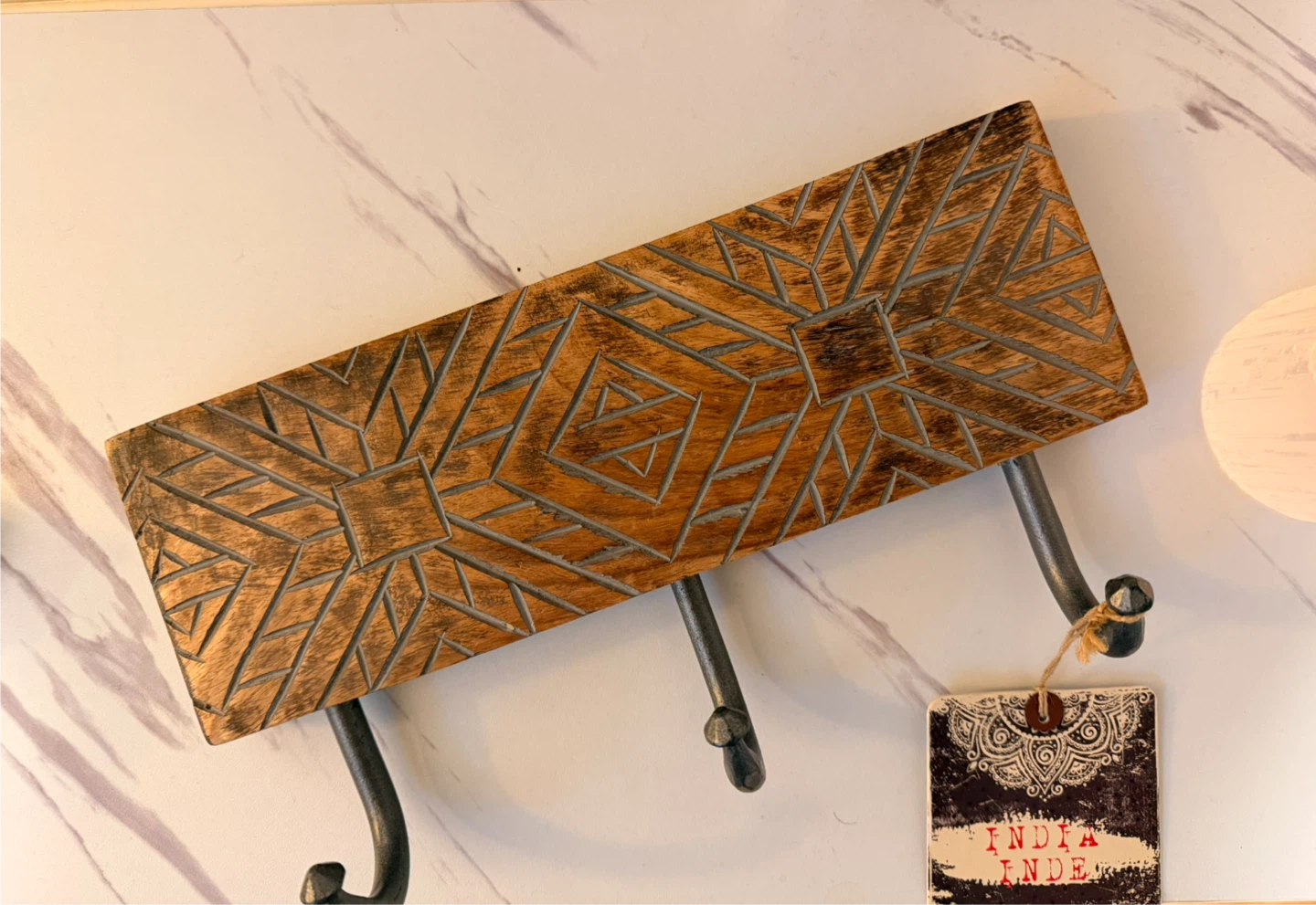 Homesense Wooden Wall Hook Rack