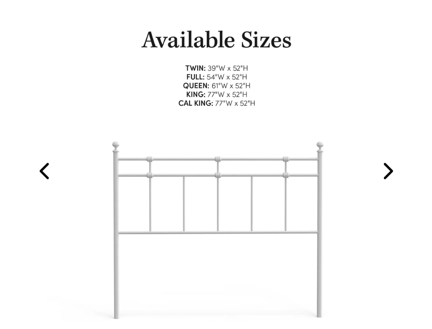 Dexter Metal Headboard - Matte White - photo 5
